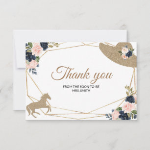Kentucky Derby  Wedding Thank You Card