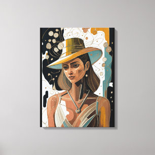 Kentucky Derby Womens Hat Canvas Wall Art Prints.