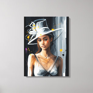 Kentucky Derby Womens Hat Canvas Wall Art Prints