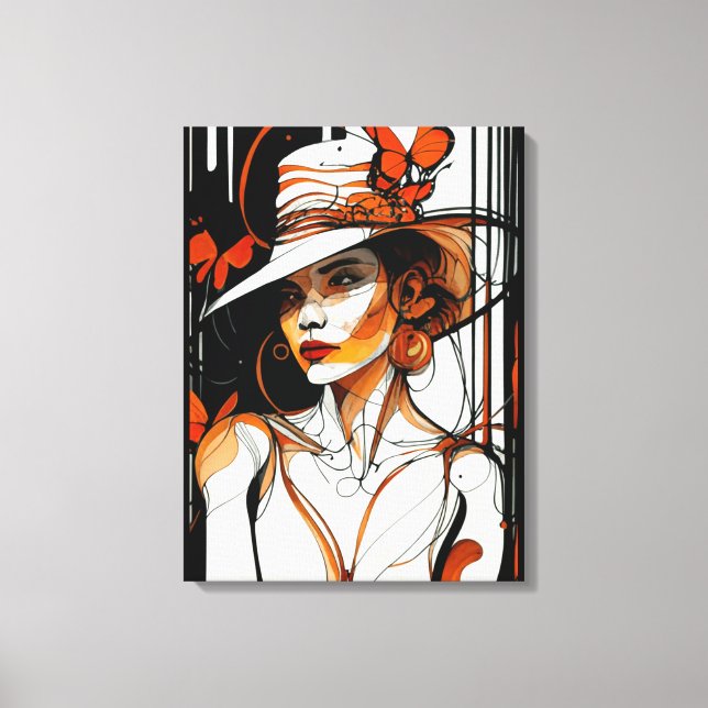 Kentucky Derby Womens Hat Canvas Wall Art Prints (Front)