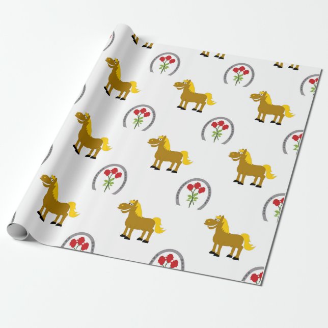 Kentucky Derby Wrapping Paper (Unrolled)