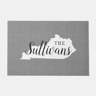 Kentucky Family Monogram State Doormat