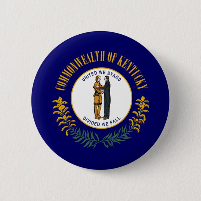 Kentucky Flag 6 Cm Round Badge (Front)