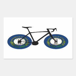 Kentucky Flag Cycling Rectangular Sticker