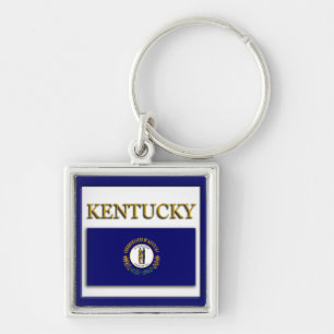 Kentucky Flag Design Premium Keychain