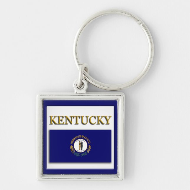 Kentucky Flag Design Premium Keychain (Front)