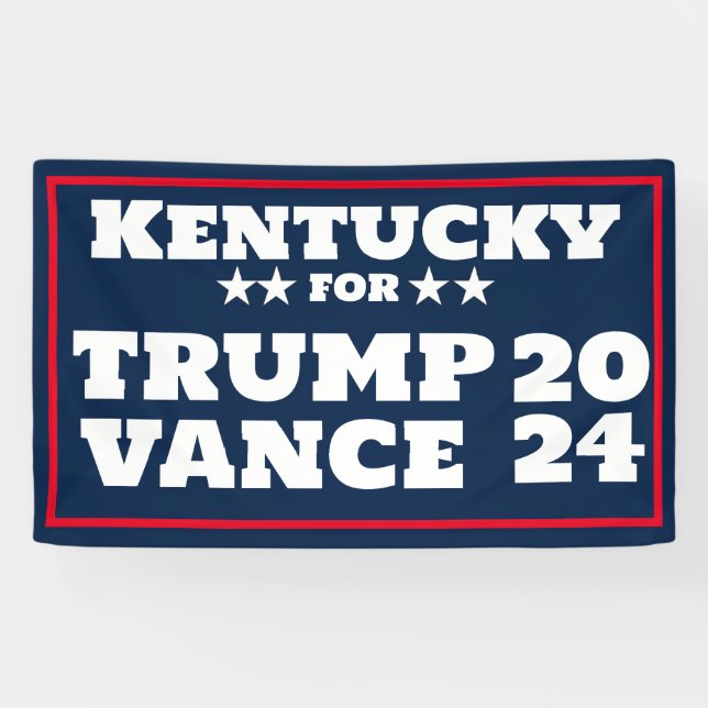 Kentucky for Trump Vance 2024 Banner (Horizontal)