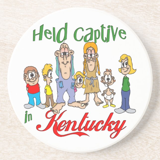 Kentucky Funny Trailer Park Sandstone Coaster (Front)