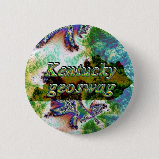 Kentucky Geoswag Swags Geocaching Gifts Treasure 6 Cm Round Badge (Front)