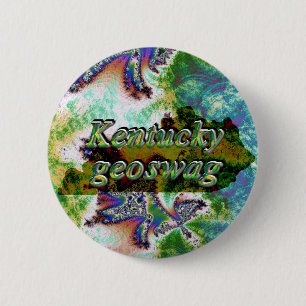 Kentucky Geoswag Swags Geocaching Gifts Treasure 6 Cm Round Badge