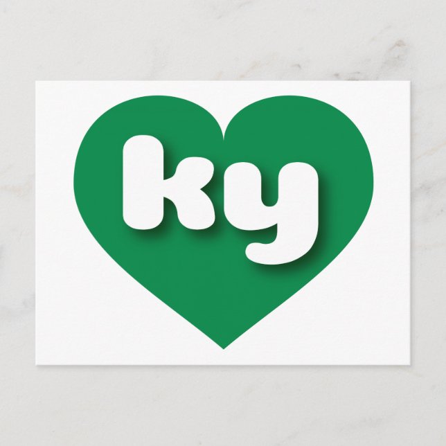 Kentucky green heart - I love ky Postcard (Front)