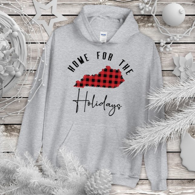 Kentucky Holiday Buffalo Plaid Home State Hoodie (Creator Uploaded)