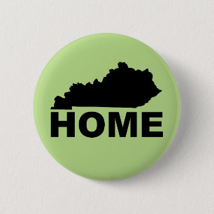 Kentucky Home Away From State Button Badge Pin