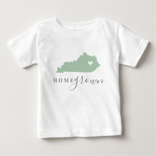 Kentucky Home Grown   Editable Colours State Map Baby T-Shirt