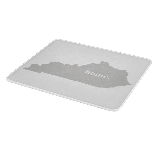 Kentucky home silhouette state map cutting board (Corner)