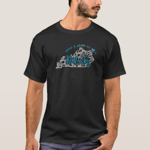 Kentucky Home State Ky Mandala Map Usa America Us T-Shirt