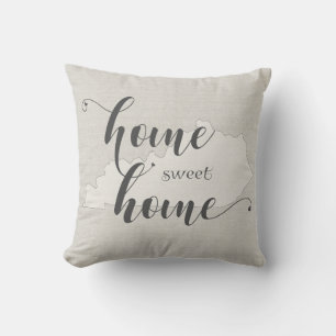 Kentucky - Home Sweet Home burlap-look Cushion