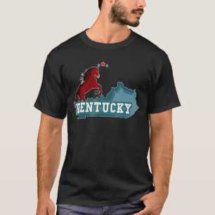 Kentucky Horse Map State T-Shirt