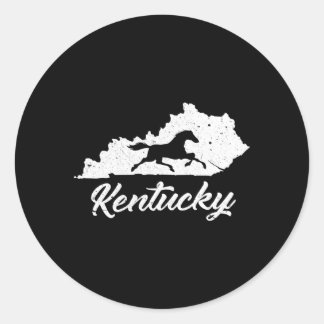 Kentucky Horse Park I Map State Horse Racing Classic Round Sticker