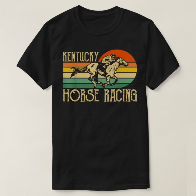 Kentucky Horse Racing Fan Retro Derby Racing Festi T-Shirt (Design Front)