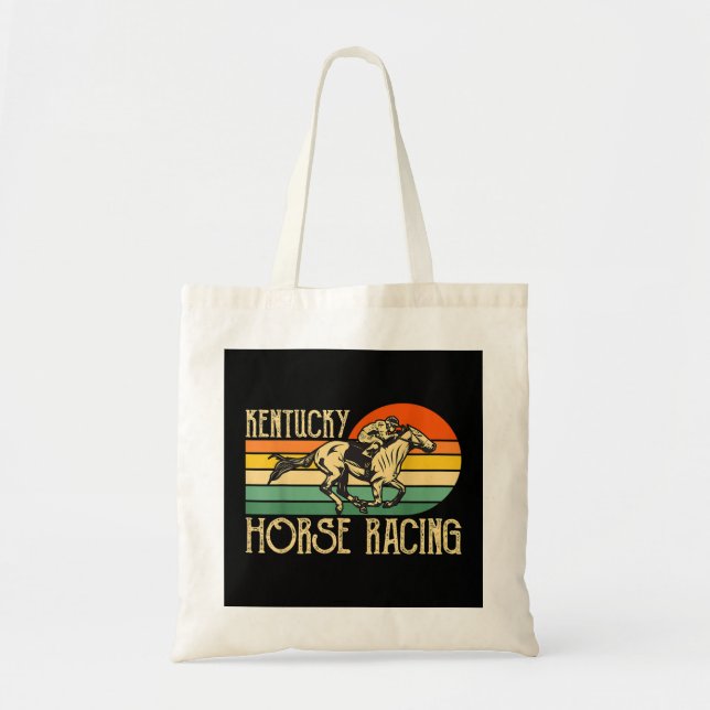 Kentucky Horse Racing Fan Retro Derby Racing Festi Tote Bag (Front)
