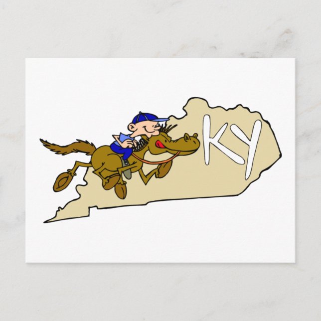 Kentucky Horse Racing Postcard (Front)