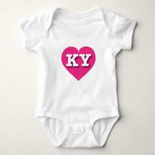 Kentucky Hot Pink Heart - I love KY Baby Bodysuit