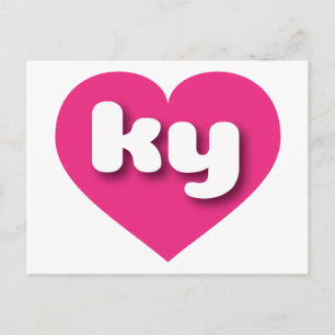 Kentucky hot pink heart - I love ky Postcard