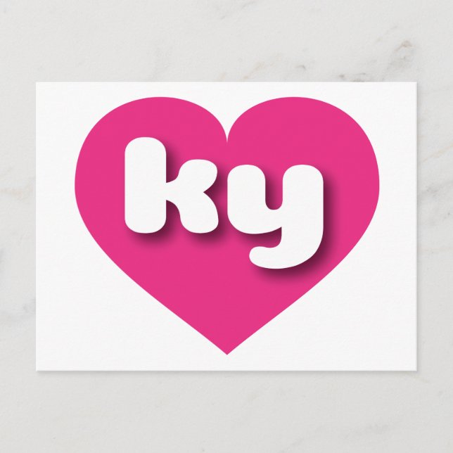 Kentucky hot pink heart - I love ky Postcard (Front)