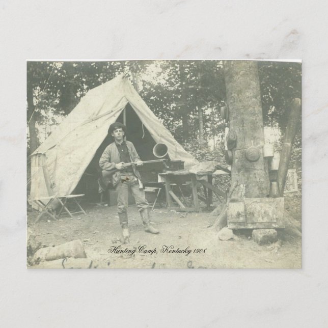 Kentucky Hunting Camp 1908 Postcard (Front)