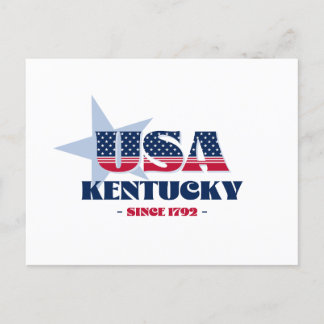 Kentucky in Red, White, and Blue Postcard