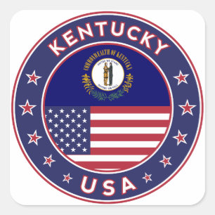 Kentucky, Kentucky phone case, Kentucky sticker, Square Sticker