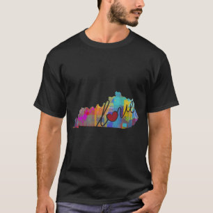 Kentucky KY Love A Colourful Watercolor State Map T-Shirt