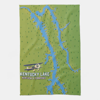 Kentucky Lake USA MAp Tea Towel