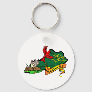 Kentucky map 2 key ring