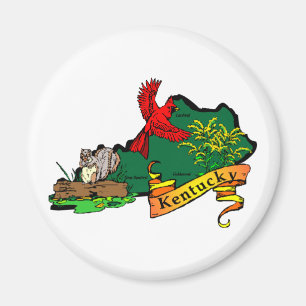 Kentucky map 2 magnet