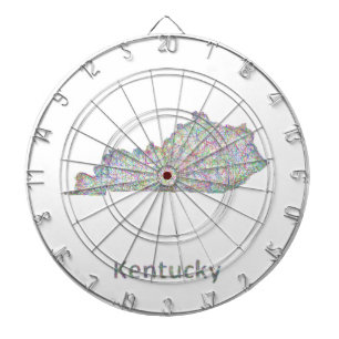 Kentucky map dartboard