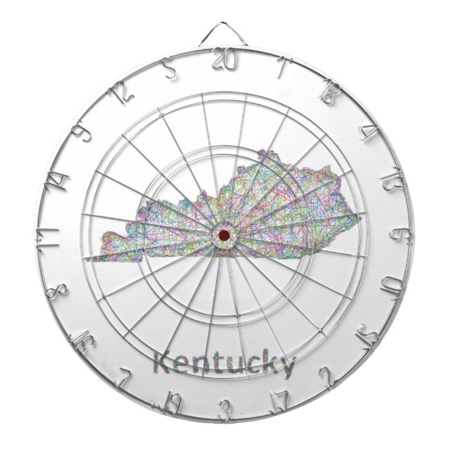 Kentucky map dartboard (Front)
