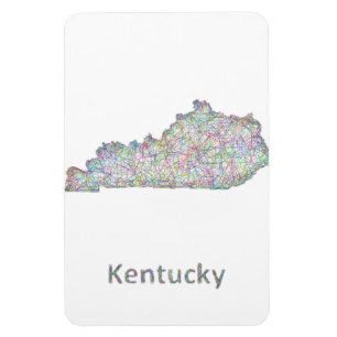 Kentucky map magnet