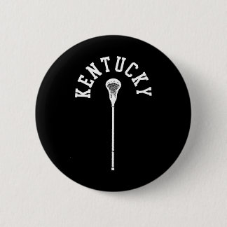 Kentucky Minimalist Vertical Lacrosse Stick Retro  6 Cm Round Badge