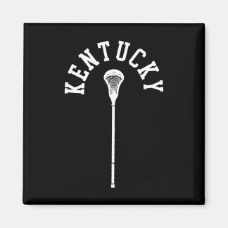 Kentucky Minimalist Vertical Lacrosse Stick Retro  Magnet