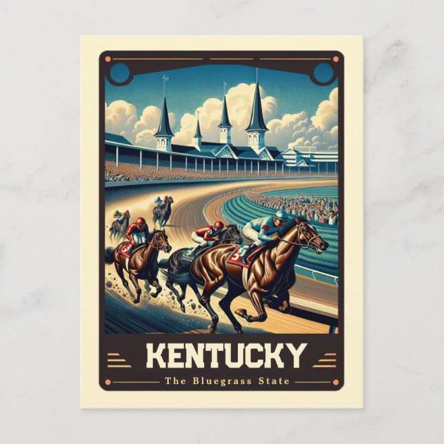  Kentucky | Patriotic Spirit Vintage Postcard (Front)