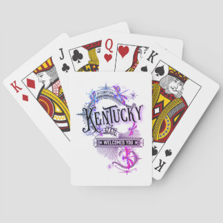 Kentucky Playing Cards Vintage Illustration