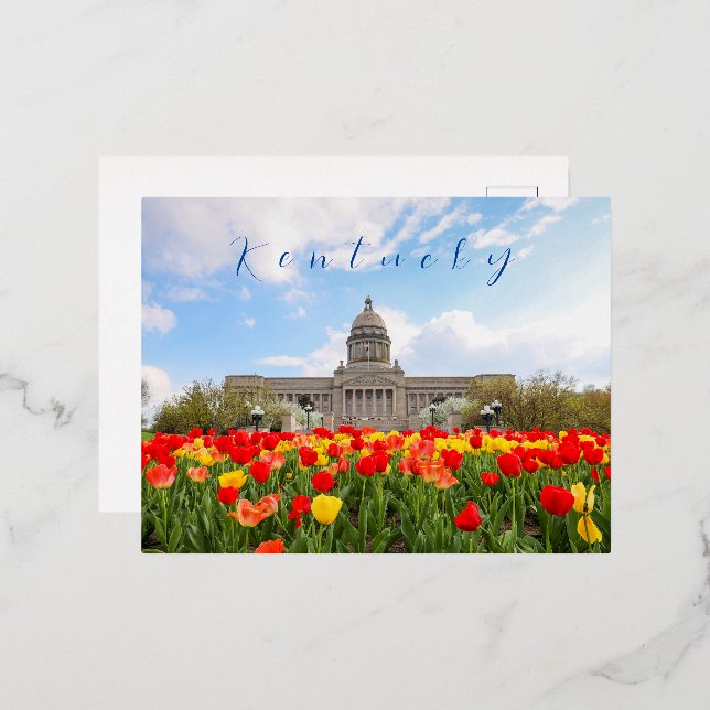 Kentucky Postcard with Frankfort state capital.  (Front/Back)