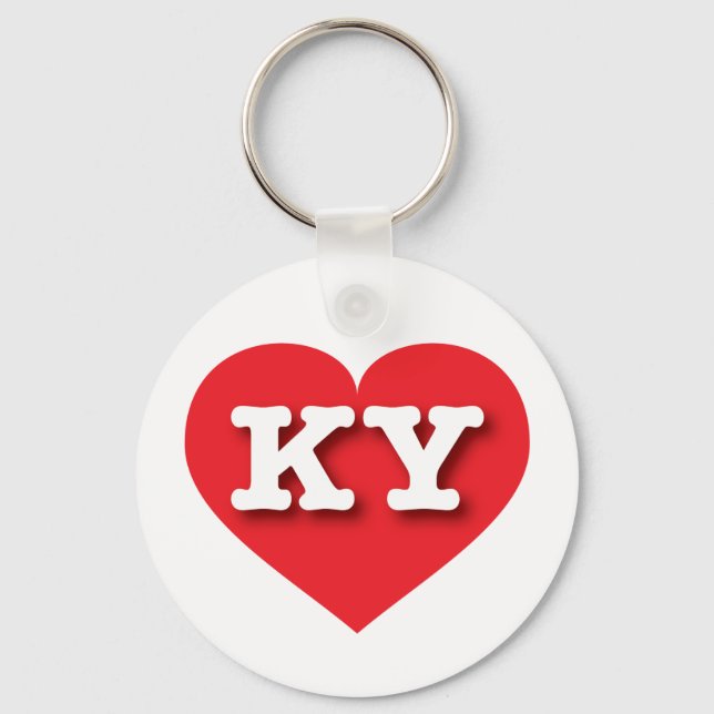 Kentucky Red Heart - I love KY Key Ring (Front)