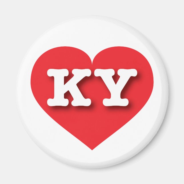 Kentucky Red Heart - I love KY Magnet (Front)