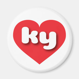 Kentucky red heart - I love ky Magnet