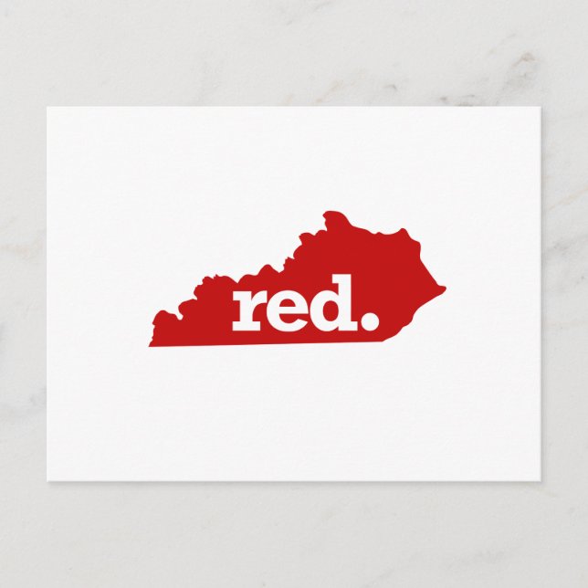 KENTUCKY RED STATE POSTCARD (Front)