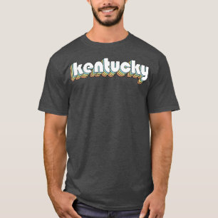 Kentucky Retro Rainbow Typography Faded Style T-Shirt