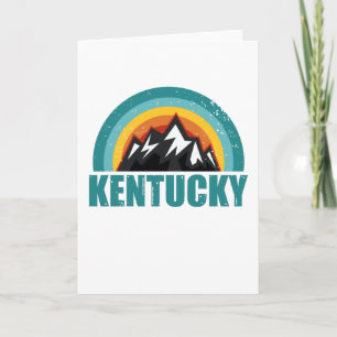 Kentucky Retro Sunset Gifts American States Card